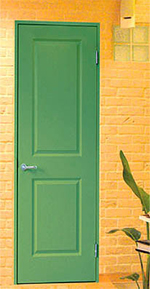 緑色の室内ドア