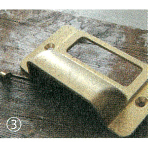 真鍮鋳物　引手　鋳肌素地 HB-211写真