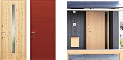 桧無垢材の玄関ドア、YUシリーズ