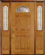 玄関ドア　メソナイト　ファイバーグラス　装飾ガラス　BT3P135
