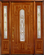 玄関ドア　メソナイト　ファイバーグラス　装飾ガラス　BT203