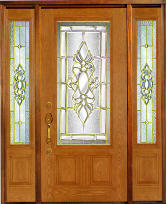 玄関ドア　メソナイト　ファイバーグラス　装飾ガラス　BT404