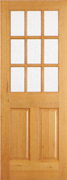 格子ガラス　木製ドア