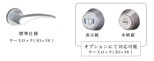 片開きドアの標準仕様とオプション