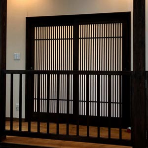 桧引き戸の施工イメージ