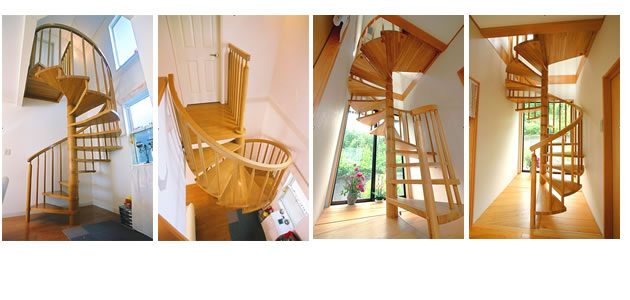 木製らせん階段　施工例