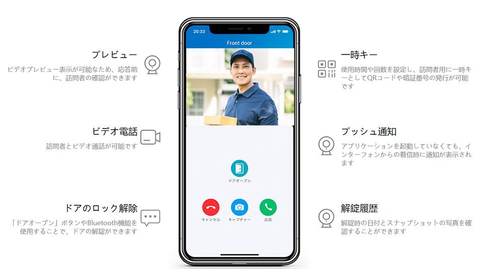 オートロックの解錠をスマートフォンで可能