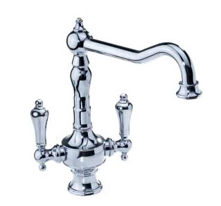 混合水栓 クロム 陶器ハンドルタイプ