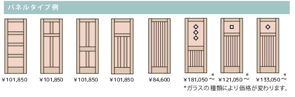 サイズオーダー対応の室内ドアの例01