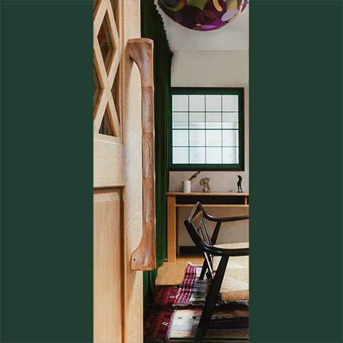 木製ドアハンドルすがたかたちの竹モチーフ施工事例