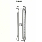 木製ドアハンドルDH-ALの図面