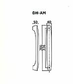 木製ドアハンドルDH-AMの図面