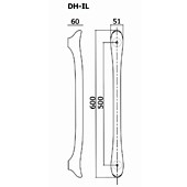 木製ドアハンドルDH-ILの図面