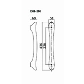 木製ドアハンドルDH-IMの図面