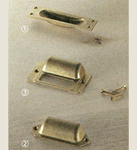 真鍮鋳物　戸引手 取手ハンドル　鋳肌素地　仕上