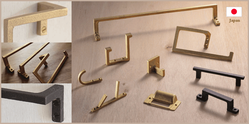 日本製　真鍮鋳物　ハンドル、フック　WBシリーズ - Brass Casting