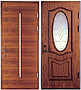 北欧タイプ木製玄関ドア