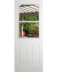 強化ファイバーグラスの白い玄関ドア、スムースドア