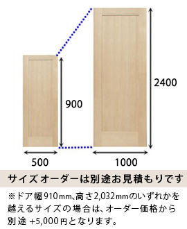 室内ドア、サイズオーダーの紹介