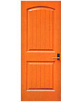 クラシカルな木製室内ドア、キャロットオレンジ色