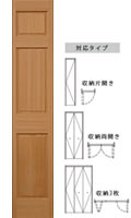 木製クローゼット扉、フラットタイプ