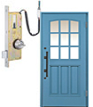 電気錠対応　木製玄関ドア