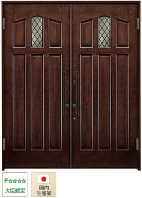 両開き玄関ドア ヨーロッパ風ドア 木製建具