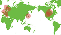 ドア生産の世界地図