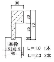 内部額縁の図面