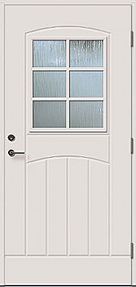 北欧の白い玄関ドア、木製扉