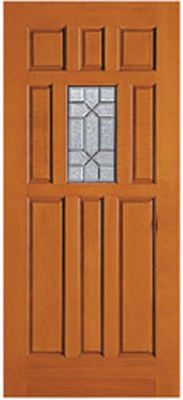 木製玄関ドア　ガラス入り　SP4155