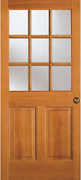 木製玄関ドア　ガラス入り　SP7944