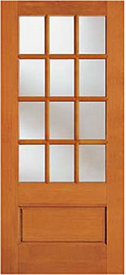 木製玄関ドア　ガラス入り　SP7512