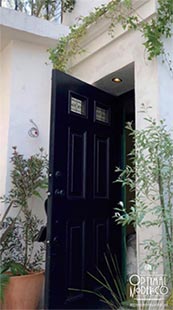 ファイバーグラス玄関ドア、ブラック塗装