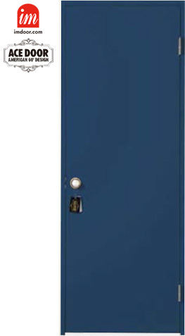 60年代のアメリカをイメージした室内用のドア、エース。スタイリッシュネイビー(Stylish Navy)塗装ドア。