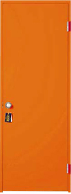 エースドア、パッションオレンジ塗装のドアデザイン