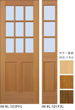 ベイマツ材の格子ドア、SD2P9G