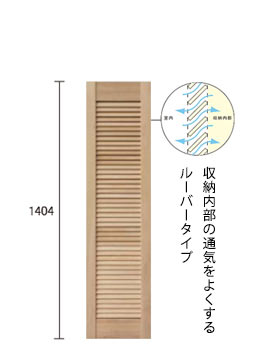 高さ1404mmのクローゼット扉、内装建具1枚、H14L-1