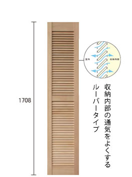 高さ1708mmのクローゼット扉、内装建具1枚、H17L-1