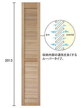 クローゼットドア、木製内装扉、H2LP1枚