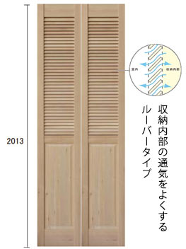 木製の収納扉 H2LP-2 | ハーフルーバー | アイエムドア EHシリーズ