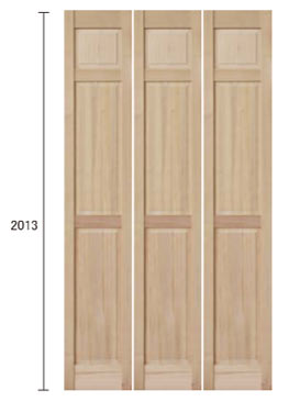 木製の折戸ドアパネル、無塗装、H3PP