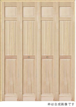 4枚折戸ドア、木製のクローゼット用扉、H3PP-4