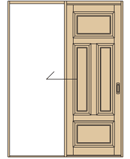 JS170の片引き戸（通常枠）のアイコン