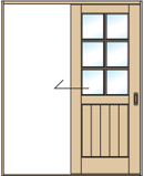 JS460、片引き戸（通常枠）のアイコン