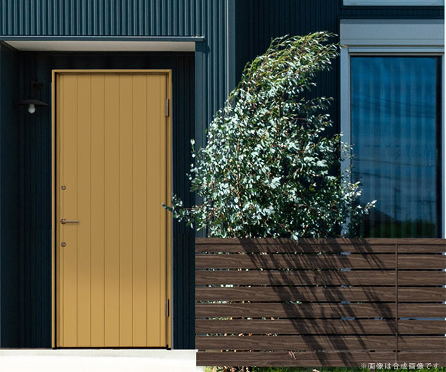 シンプルで断熱性の木製玄関ドア、JH741