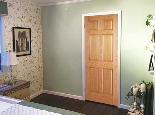 アメリカン、レッドオーク内装ドアの施工イメージ