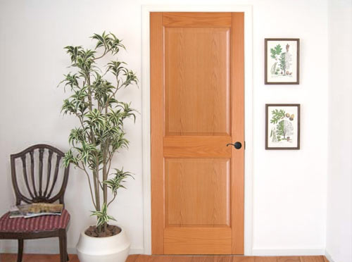 アメリカン、レッドオーク内装ドアの施工イメージ
