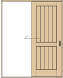 片引き戸（通常枠）のアイコン