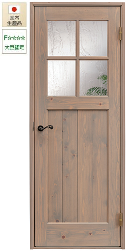 PU480、日本製の無垢材ドア、室内建具